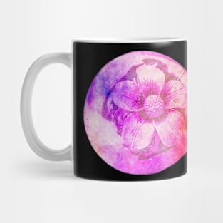 pink watercolor flower design Mug